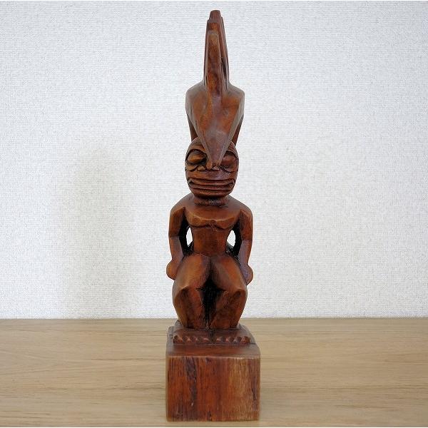 ティキの木彫り 火の女王ペレ PELE 39cm 木製スワール無垢材