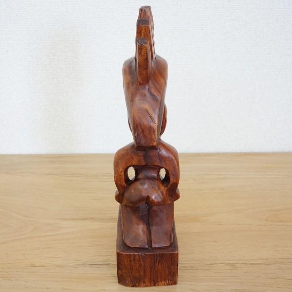 ティキの木彫り 火の女王ペレ PELE 39cm 木製スワール無垢材