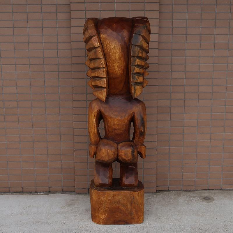 当店一番人気 ティキ Tiki 彫刻 サイパンバージョン オブジェ 雑貨 チェンソーアート ティキのオブジェ