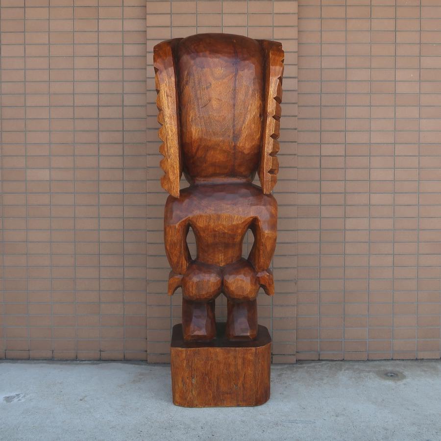 ティキの木彫り ティキ クー TIKI KU 120cm 木製スワール無垢材