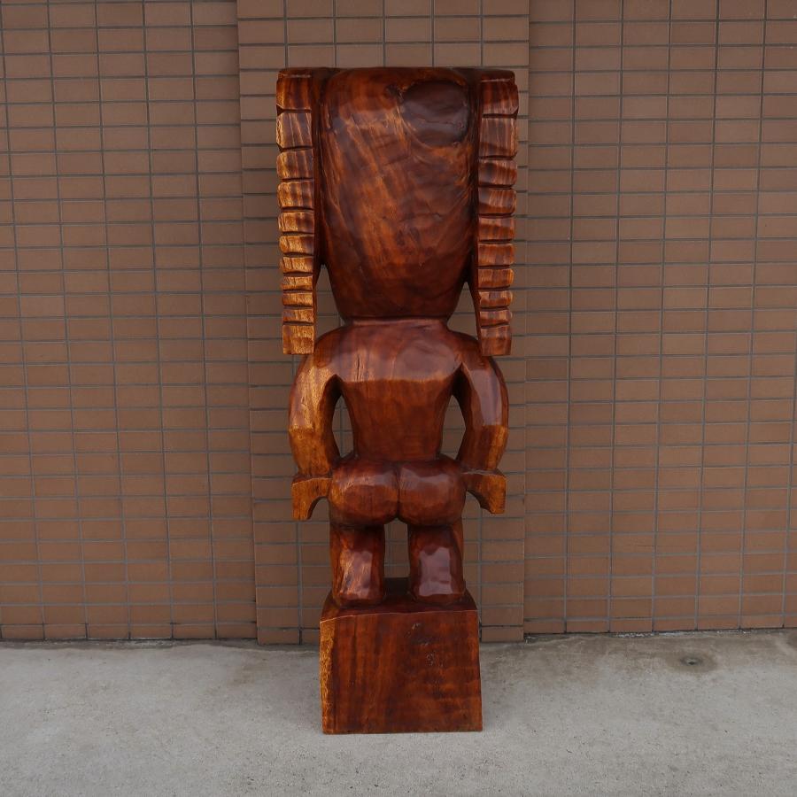 ティキの木彫り ティキ クー TIKI KU 120cm 木製スワール無垢材 ティキの木彫り ティキ クー TIKI KU 120cm 木製スワール無垢材