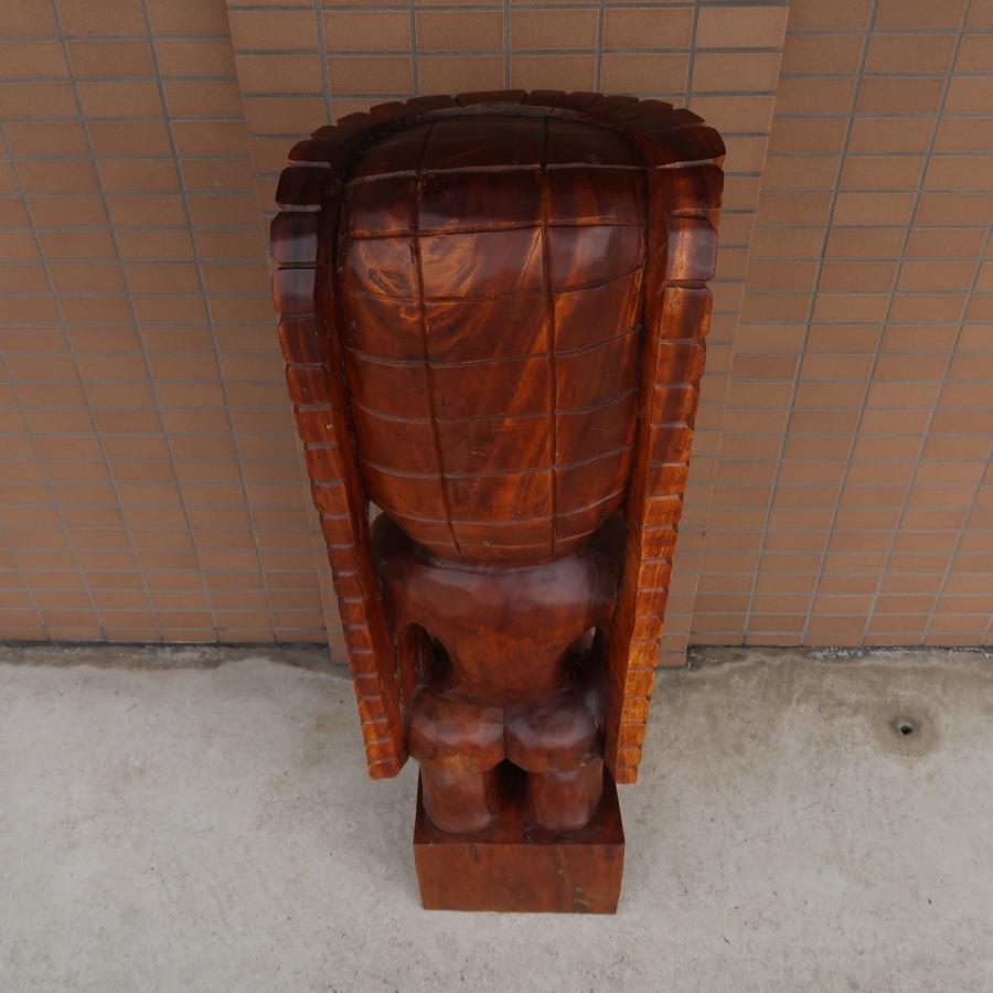 ティキの木彫り ティキ カナロア TIKI KANALOA 120cm 木製 ティキの木彫り ティキ カナロア TIKI KANALOA 120cm 木製