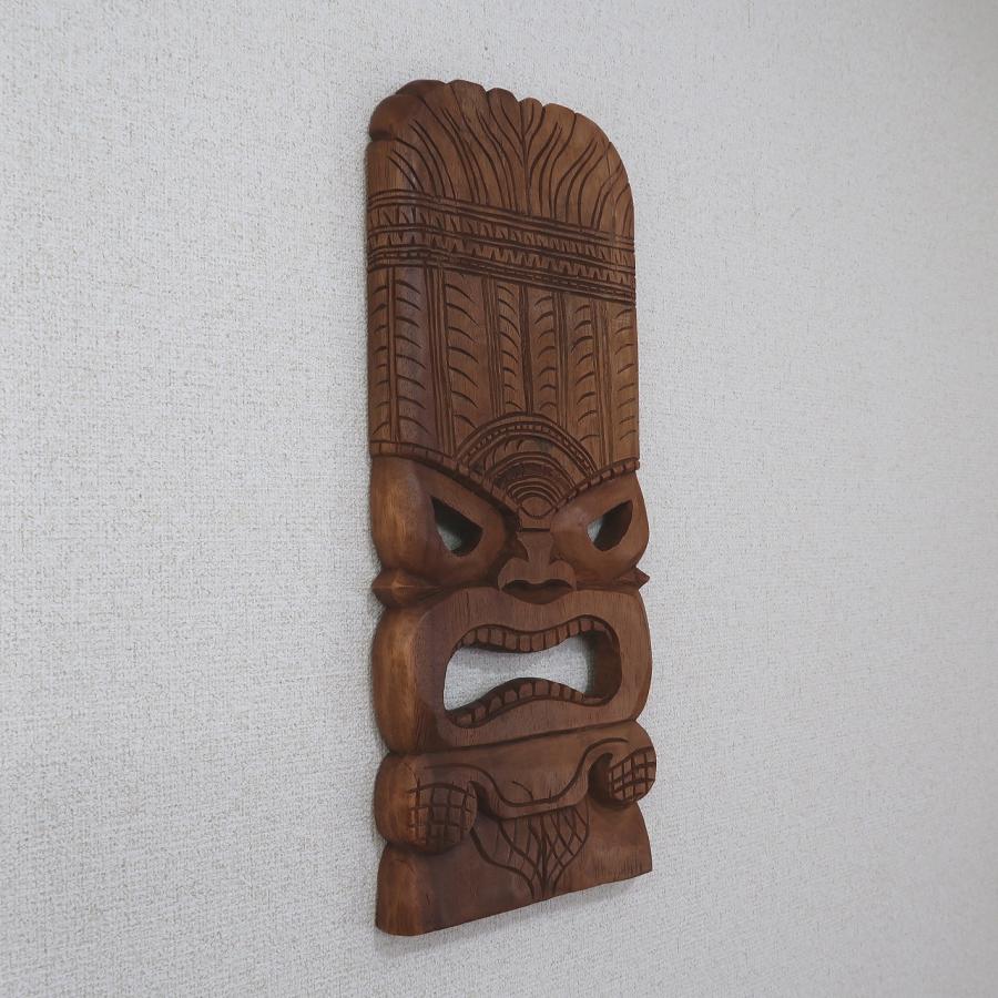 TIKI ティキの木彫りの壁掛けレリーフ ティキマスク 22X51 TIKI ティキの木彫りの壁掛けレリーフ ティキマスク 22X51