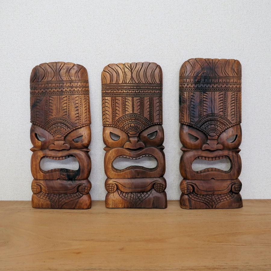 TIKI ティキの木彫りの壁掛けレリーフ ティキマスク 22X51 TIKI ティキの木彫りの壁掛けレリーフ ティキマスク 22X51