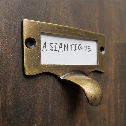 ネームプレート ハンドル 家具の取っ手 真鍮製 アンティーク調 J-018