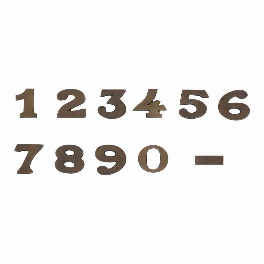 ハウスナンバー 真鍮ナンバー H.2.5cm 番号 数字 切り文字 ブラス