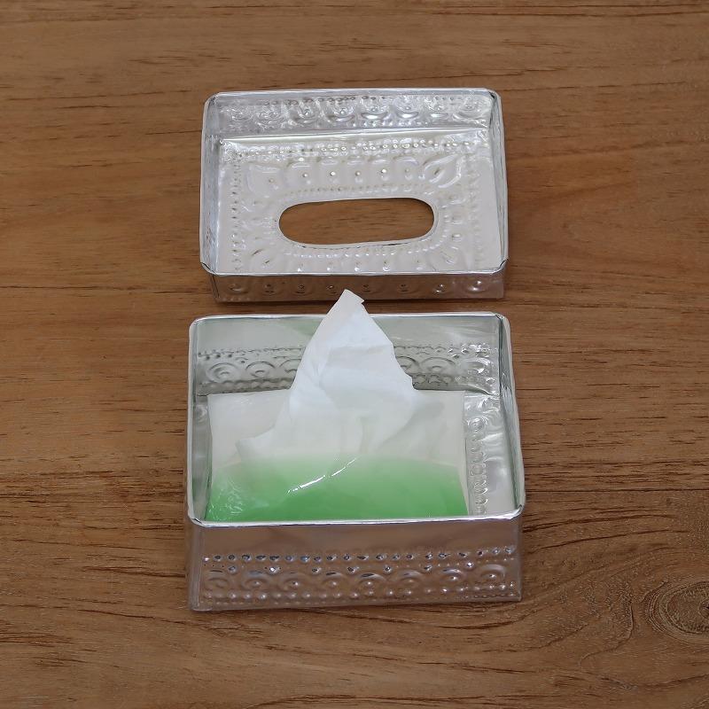 アルミのポケットティッシュケース ポケットティッシュ収納