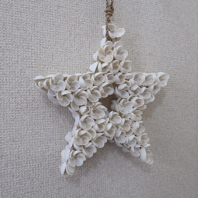 シェル スター レリーフ 22cm 壁飾り【ボヘミアン Boho壁飾り 壁掛け