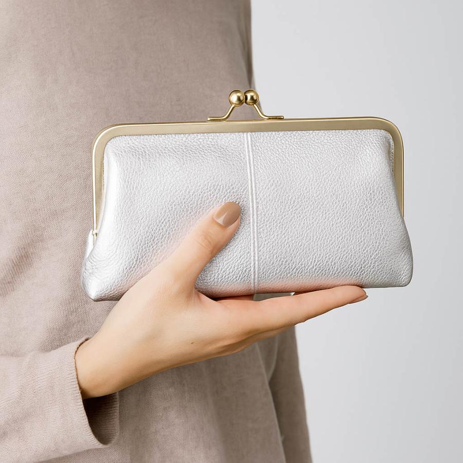 がま口長財布 本革 ゴールド シルバー 金運 レディース がまぐち財布 がまぐち 小銭 長財布 軽い レザー 大容量 カード お札 サイフ かわいい おしゃれ |  | 09