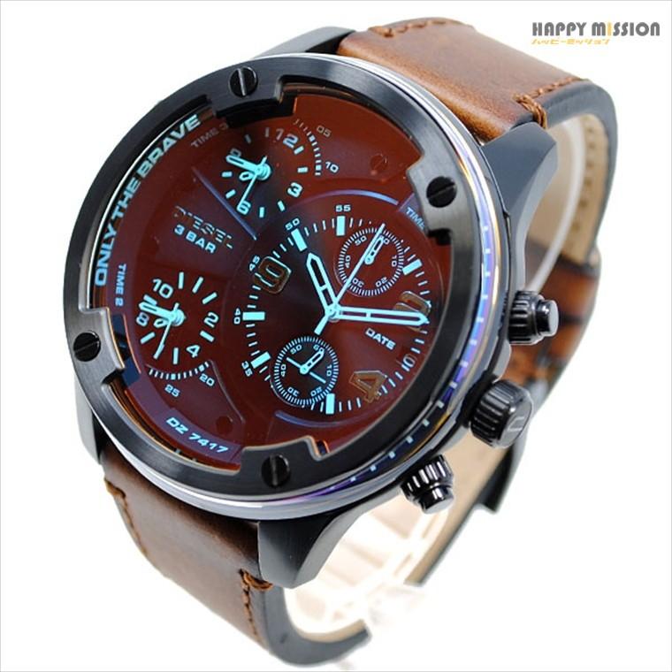 ディーゼル Diesel メンズ 腕時計 クロノグラフ Dz7417 偏光ガラス レザーベルト ブランド ウォッチ Dz7417 Happy Mission ヤフー店 通販 Yahoo ショッピング