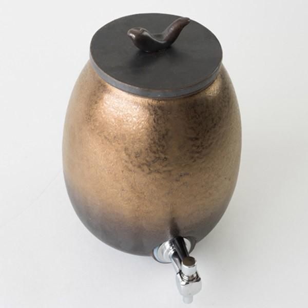 信楽焼 焼酎サーバー 七寸長series 金彩釉 2.2L/s10-5 明山陶業