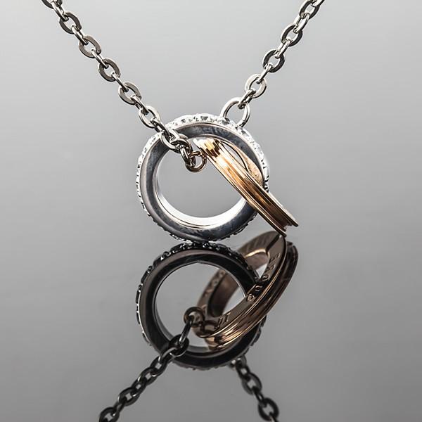 磁気ネックレス おしゃれ 女性 ピュアループ オズ ダブルリング