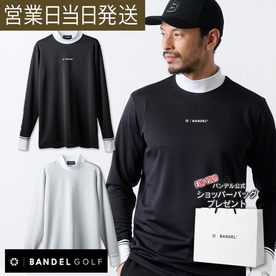 BANDEL バンデル　ゴルフ　WHITE×BLACK L BANDEL（バンデル） ゴルフ ウェア バイカラー 長袖 モックネック