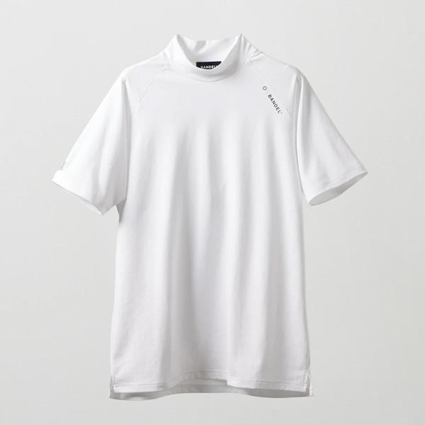 バンデル モックネック 半袖 ゴルフウェア 白×グレー WHITE×GREY BANDEL（バンデル） ゴルフウェア ゴルフ ヒートパンチング モック
