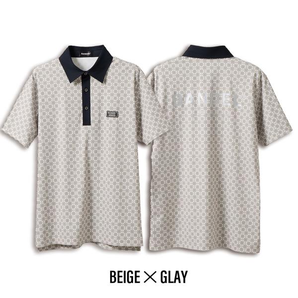 バンデルBICOLOR CREST ALLOVER POLO SHIRTS BANDEL（バンデル） ゴルフ ウェア BICOLOR CREST ALLOVER 半袖 POLO