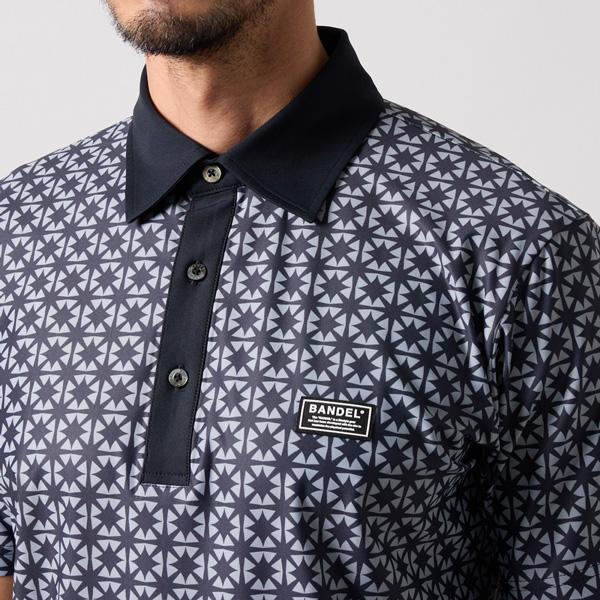 BANDEL（バンデル） ゴルフ ウェア BICOLOR CREST ALLOVER 半袖 POLO