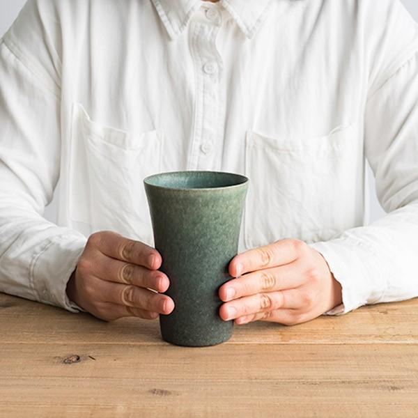 信楽　湯呑み　フリーカップ　名品 彫刻なし 信楽焼フリーカップ『玄』ペア 木箱入り】記念日のお祝いに
