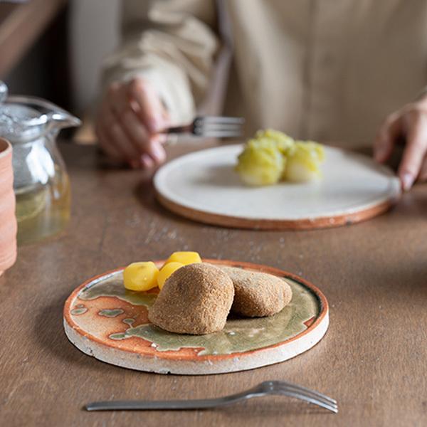 信楽焼の丸型皿 5個セット 5種類から1枚選べる】信楽焼 中皿 おしゃれ 13.5cm 取り皿 utuwa 和