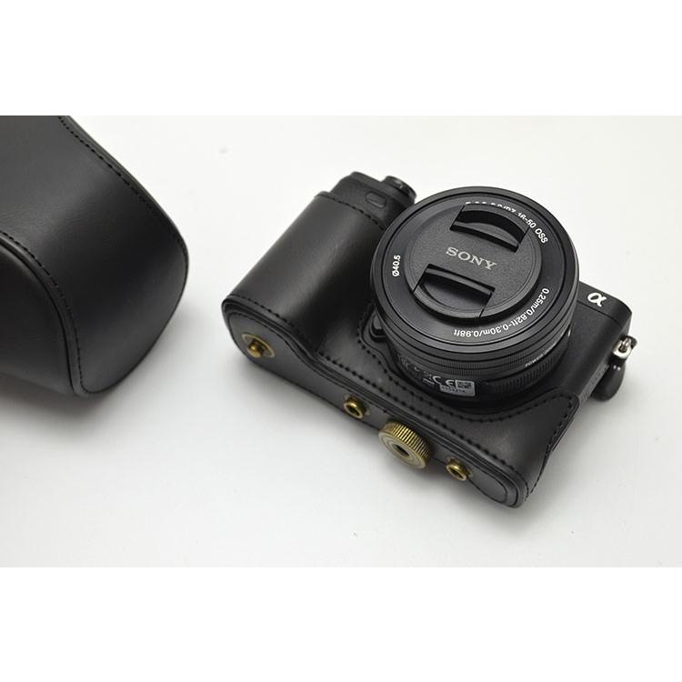 レザーカメラケース Sony A6400 A6300 A6100 A6000 専用 レザー レザーカメラケース Sony A6400 A6300 A6100 A6000 専用 レザー