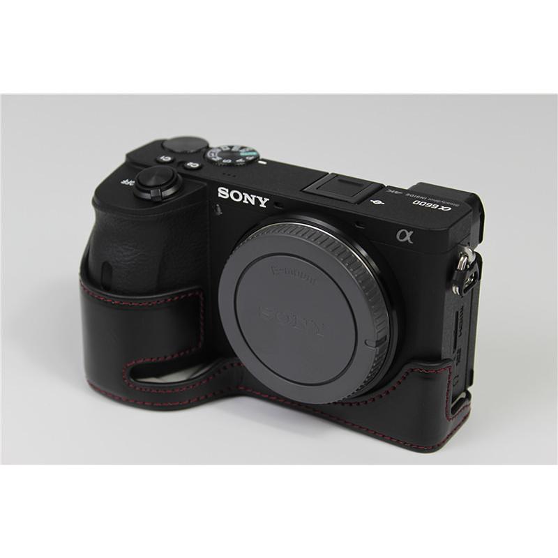 本革カメラケース SONY ソニー a6600用 ブラック SONY レザーカメラケース Sony A6600専用 レザージャケット お