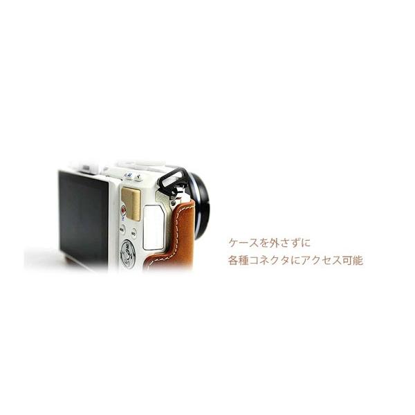 レザーカメラケース オリンパス OLYMPUS  PEN E-PL9 E-PL8 E-PL7用 お揃いカラーのストラップ付き PEN lite｜asianzakka｜12