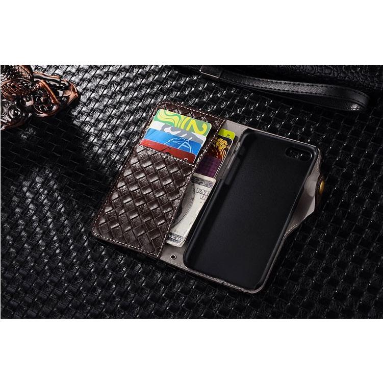 iPhone8 plusケース iPhone7 plus ウォレットタイプ 手帳型 編み込み