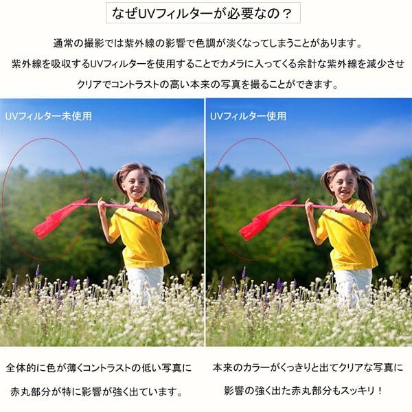 レンズフィルター UVフィルター マルチコートタイプ 52mm 一眼レフ