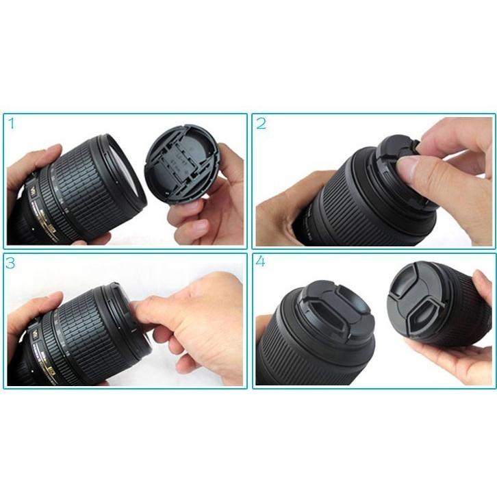 紛失防止ストラップホール付き】インナー式 レンズキャップ 52mm 用