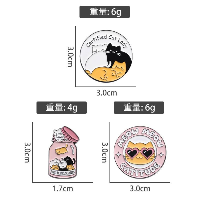 カメラストラップのワンポイントに!!】可愛い ピンバッジ ねこねこ