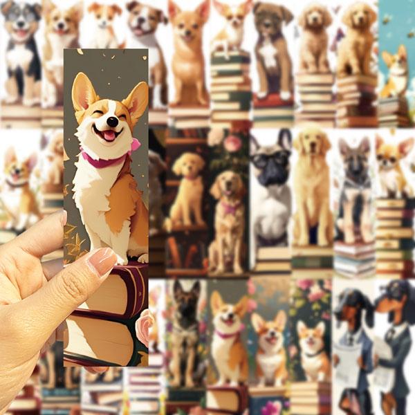 1セット30枚入り 30種類の可愛いわんちゃんたちの 栞 ペーパー