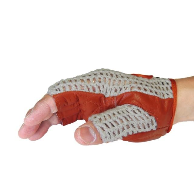 apt'サイクルグローブ 指切り コットンメッシュタイプ 夏用 手のひらは