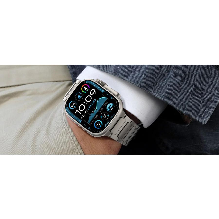 Apple Watch Ultra 2 1 バンド チタン 49mm 45mm 44mm 42mm アップル