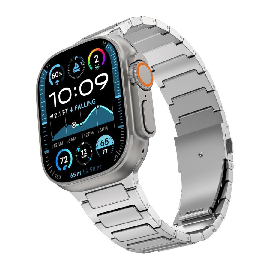 Apple Watch Ultra 2 1 バンド チタン 49mm 45mm 44mm 42mm アップル
