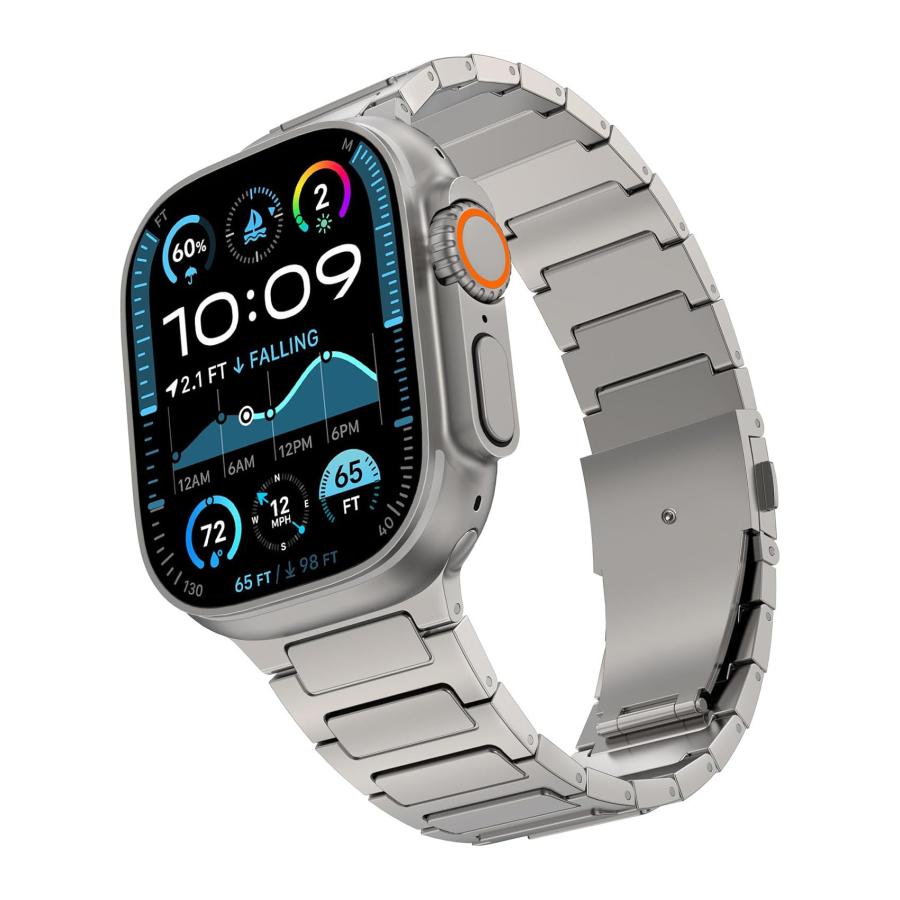 Apple Watch Ultra 2 1 バンド チタン 49mm 45mm 44mm 42mm アップル