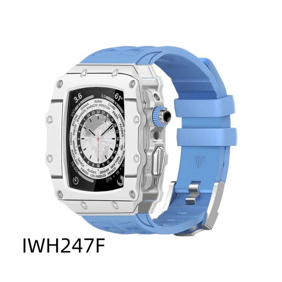 送料無料 apple watch バンド ステンレス バンド  Apple Watch 8 バンド ステンレス   Apple Watch series8  6  45mm  炭素繊維一体型 バンド 交換用バンド  レの画像