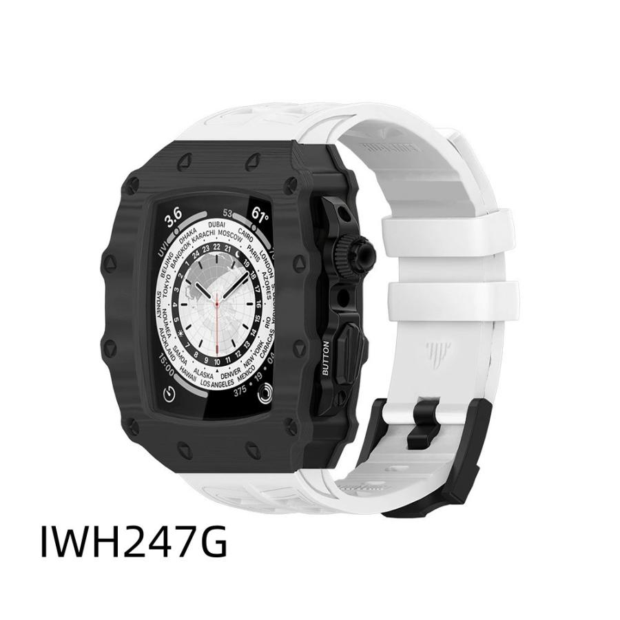 送料無料 apple watch バンド ステンレス バンド  Apple Watch 8 バンド ステンレス   Apple Watch series8  6  45mm  炭素繊維一体型 バンド 交換用バンド  レの画像