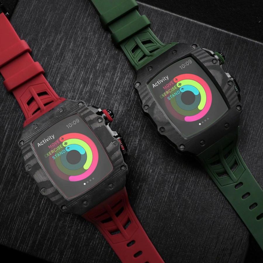 送料無料 apple watch バンド ステンレス バンド  Apple Watch 8 バンド ステンレス   Apple Watch series8  6  45mm  炭素繊維一体型 バンド 交換用バンド  レの画像