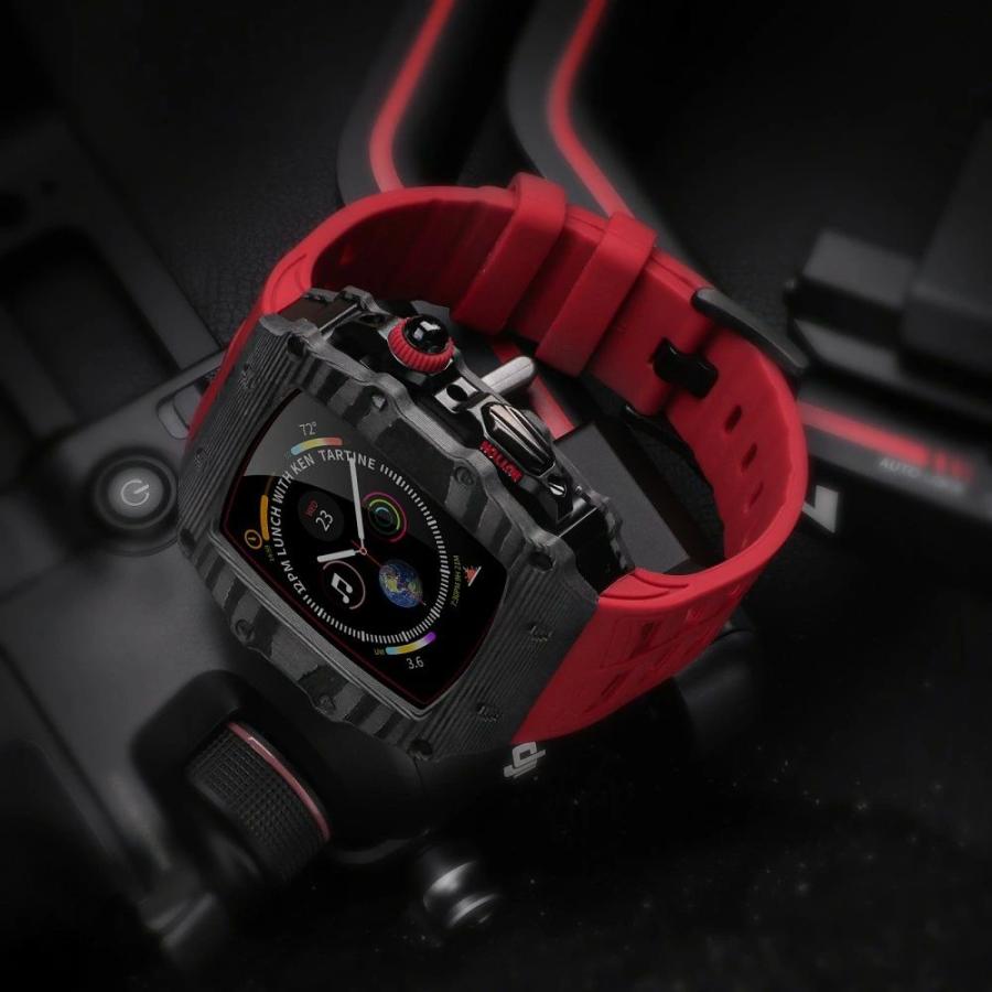 送料無料 apple watch バンド ステンレス バンド  Apple Watch 8 バンド ステンレス   Apple Watch series8  6  45mm  炭素繊維一体型 バンド 交換用バンド  レの画像