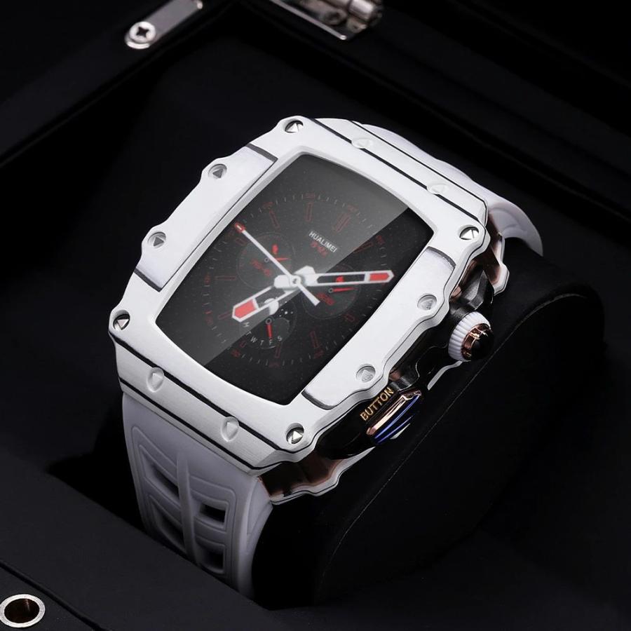 送料無料 apple watch バンド ステンレス バンド  Apple Watch 8 バンド ステンレス   Apple Watch series8  6  45mm  炭素繊維一体型 バンド 交換用バンド  レの画像