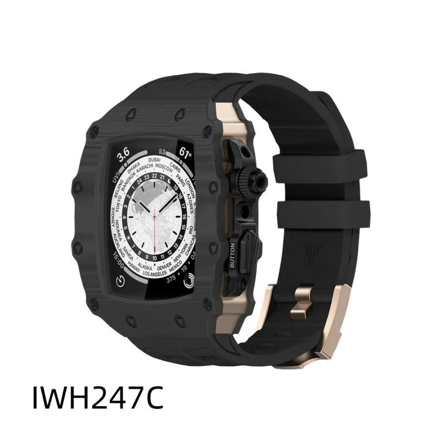 送料無料 apple watch バンド ステンレス バンド  Apple Watch 8 バンド ステンレス   Apple Watch series8  6  45mm  炭素繊維一体型 バンド 交換用バンド  レの画像