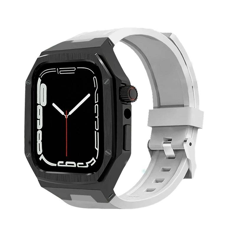送料無料 Apple Watch s11一体型 バンド フレーム保護 高級 Apple Watch s10 42MM Apple Watch s10 42MM 46MM  交換 高級感 耐衝撃 一体型 交換用ステンレスバンの画像