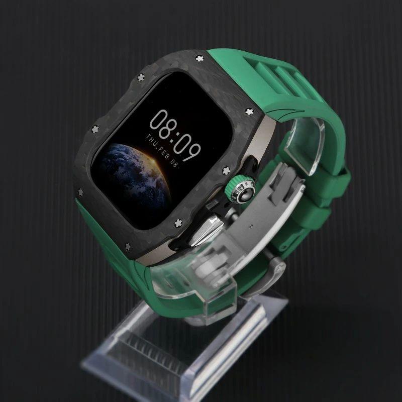 送料無料 apple watch s11一体型 バンド Apple Watch S10 炭素繊維バンド Apple watch 10 交換用バンド 46mm  Apple Watch S10 42mm  apple watch 11 炭素繊維一の画像