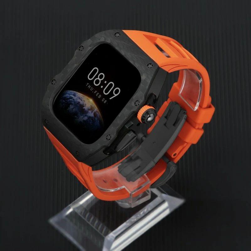 送料無料 apple watch s11一体型 バンド Apple Watch S10 炭素繊維バンド Apple watch 10 交換用バンド 46mm  Apple Watch S10 42mm  apple watch 11 炭素繊維一の画像
