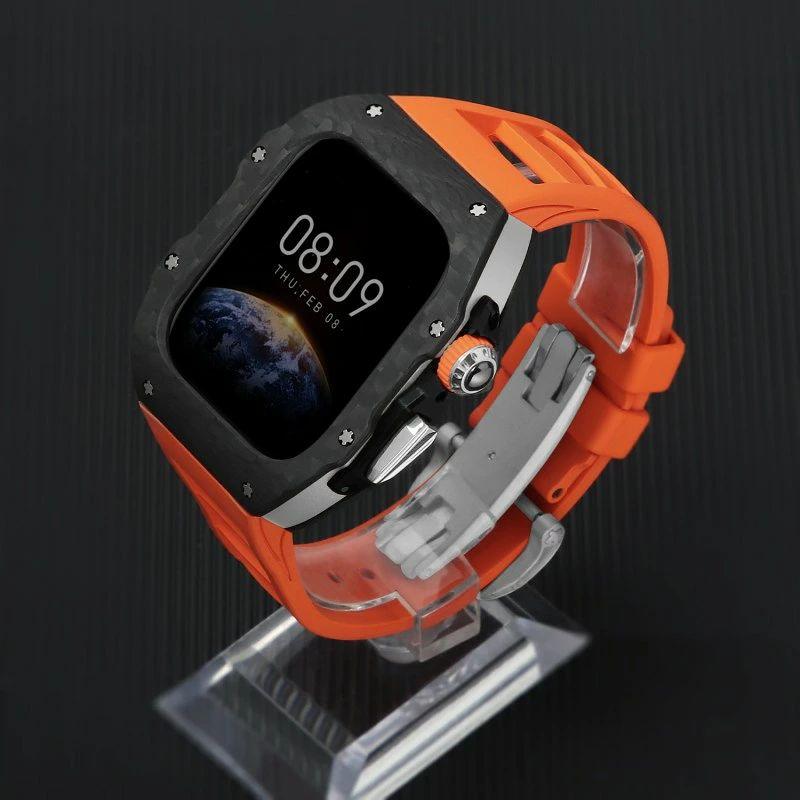 送料無料 apple watch s11一体型 バンド Apple Watch S10 炭素繊維バンド Apple watch 10 交換用バンド 46mm  Apple Watch S10 42mm  apple watch 11 炭素繊維一の画像