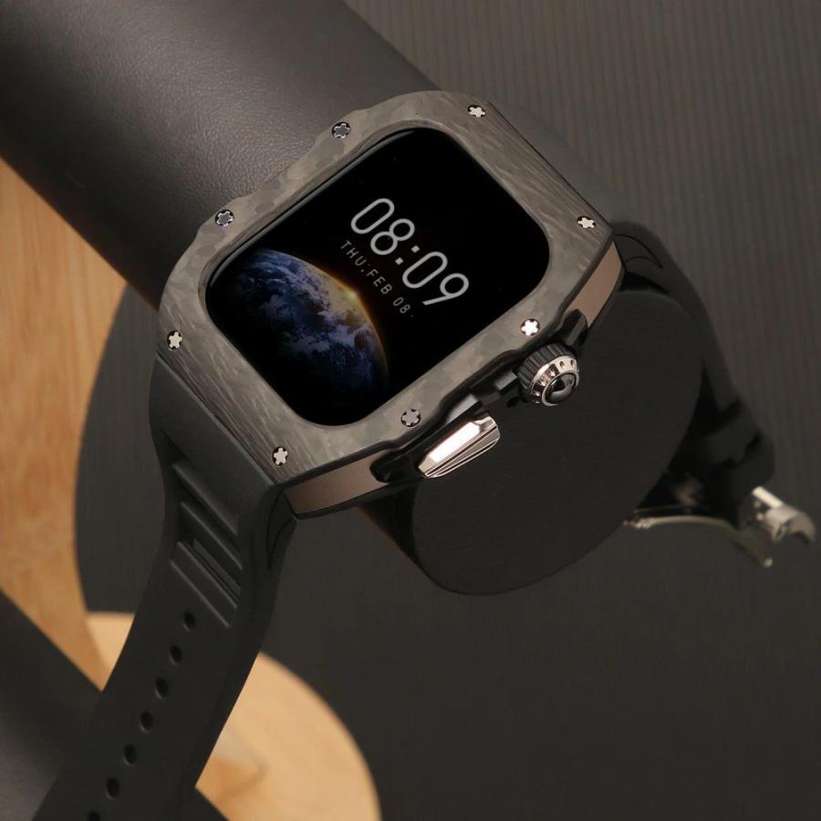 送料無料 apple watch s11一体型 バンド Apple Watch S10 炭素繊維バンド Apple watch 10 交換用バンド 46mm  Apple Watch S10 42mm  apple watch 11 炭素繊維一の画像