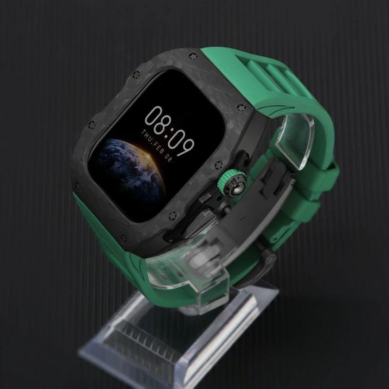 送料無料 apple watch s11一体型 バンド Apple Watch S10 炭素繊維バンド Apple watch 10 交換用バンド 46mm  Apple Watch S10 42mm  apple watch 11 炭素繊維一の画像