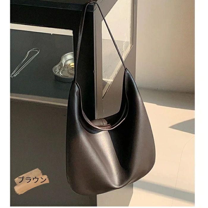 ショルダーバッグ 本革 レディース ホーボーバッグ 羊革 ラムレザー バケツ型 ワンショルダー 大容量 軽い 軽量 通勤バッグ 鞄 斜めがけ レザー シンプル おしゃ_12