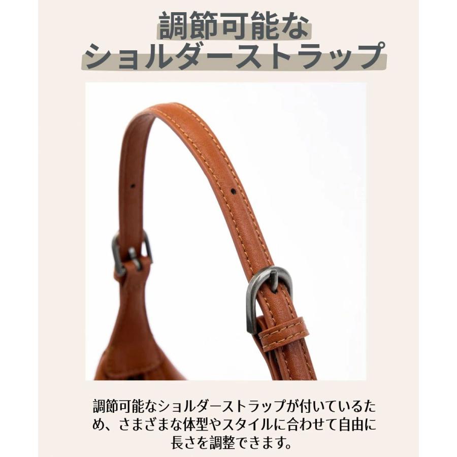 高級本革 ハンドバッグ レディース ショルダーバッグ 三日月バッグ 脇下 ハーフムーン トートバッグ 牛革 本革バッグ 手提げ 軽量 2WAY 大きめ 軽い 耐久性 大容_4