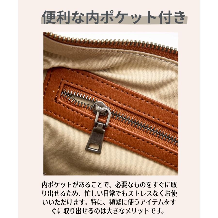 高級本革 ハンドバッグ レディース ショルダーバッグ 三日月バッグ 脇下 ハーフムーン トートバッグ 牛革 本革バッグ 手提げ 軽量 2WAY 大きめ 軽い 耐久性 大容_5