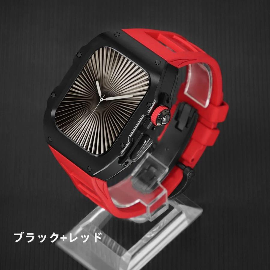 送料無料 Apple Watch s11一体型 バンド フレーム保護 高級 Apple Watch バンド S11 42MM Apple Watch s11 42MM S11 46MM  交換 高級感  耐衝撃  一体型 ステンの画像